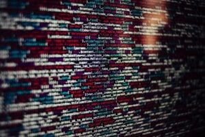 Algorithm code on a computer screen