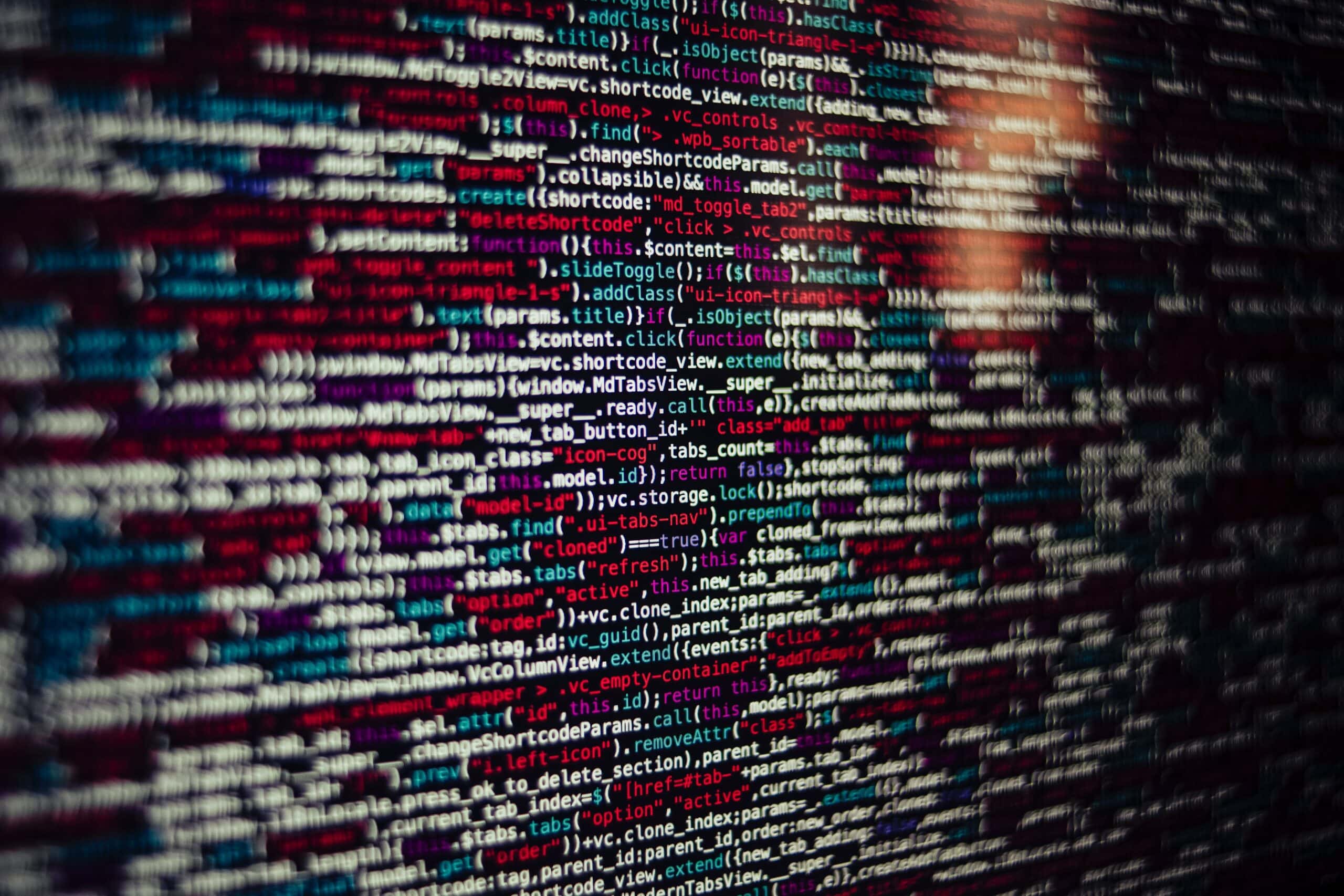 Algorithm code on a computer screen