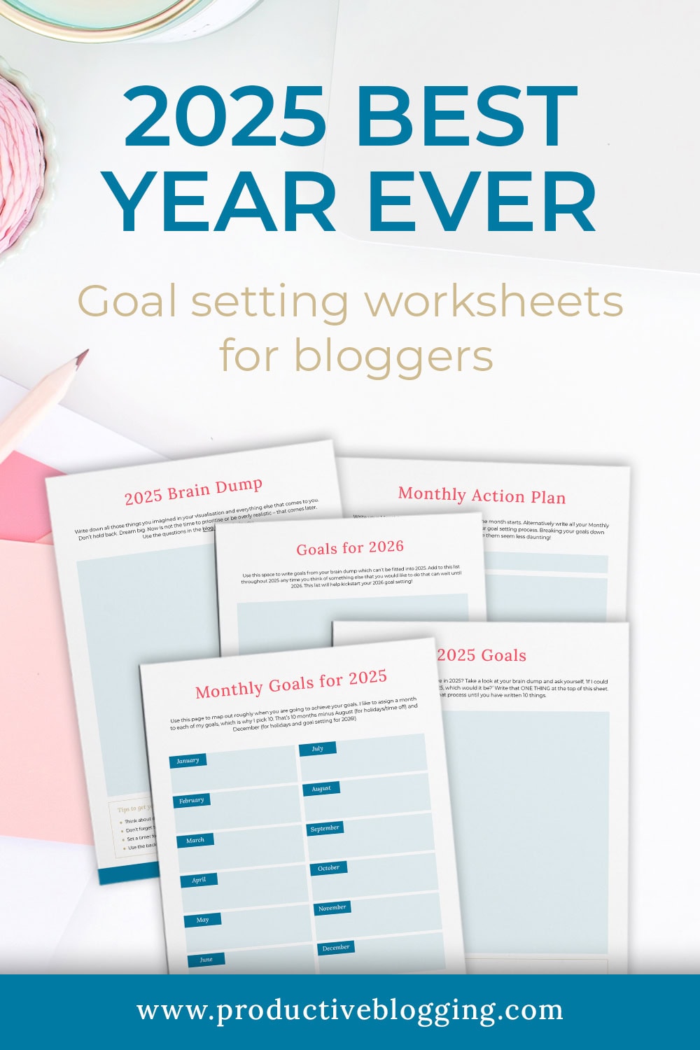 Want to have your best year ever in 2025? Don't leave it to chance. Read my guide to goal setting for bloggers in 2025, dream big and achieve those dreams! #goals #dreams #2025 #2025goals #goalsetting #goalsetting2025 #2025dreams #newyear #newyears2025 #newyearplanning #newyeargoals #2025planning #2025planner #2025plans #blogginggoals #bloggingdreams #blogplanner #blogplanning #blogplanning2025 #blogplanner2025