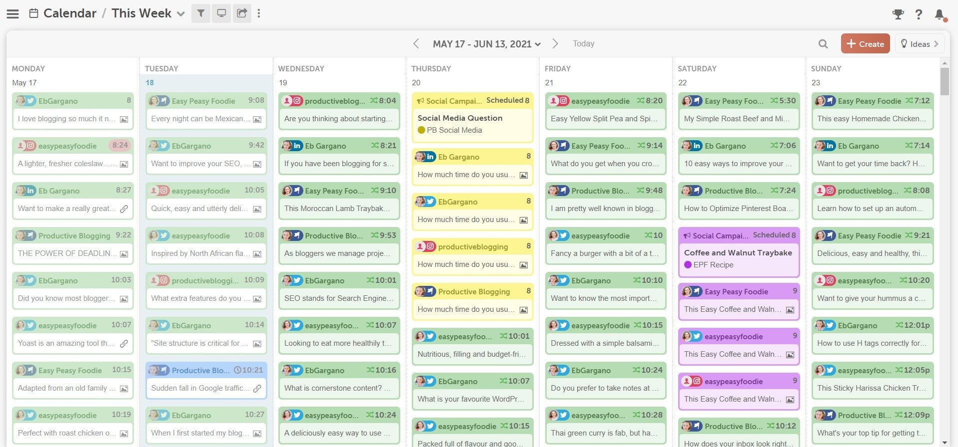 CoSchedule Marketing Calendar