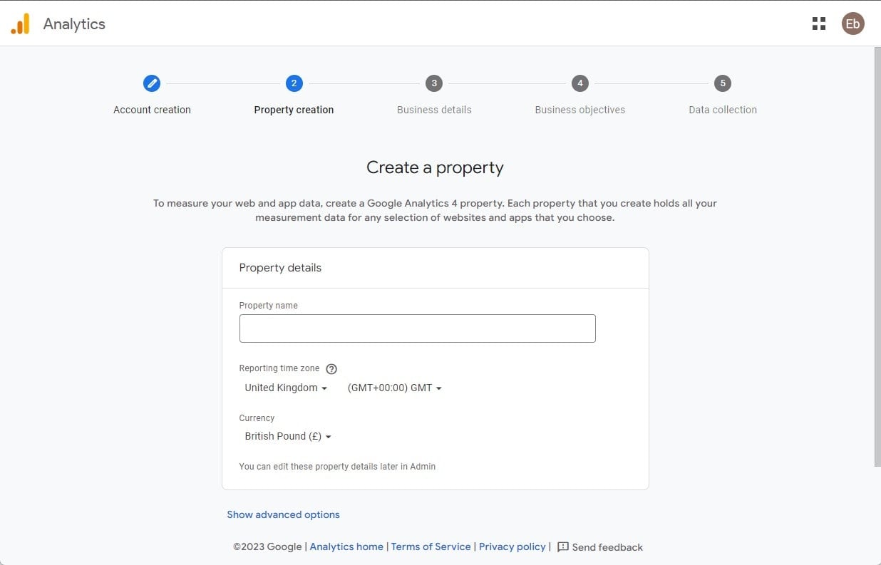 GA4 Property Creation
