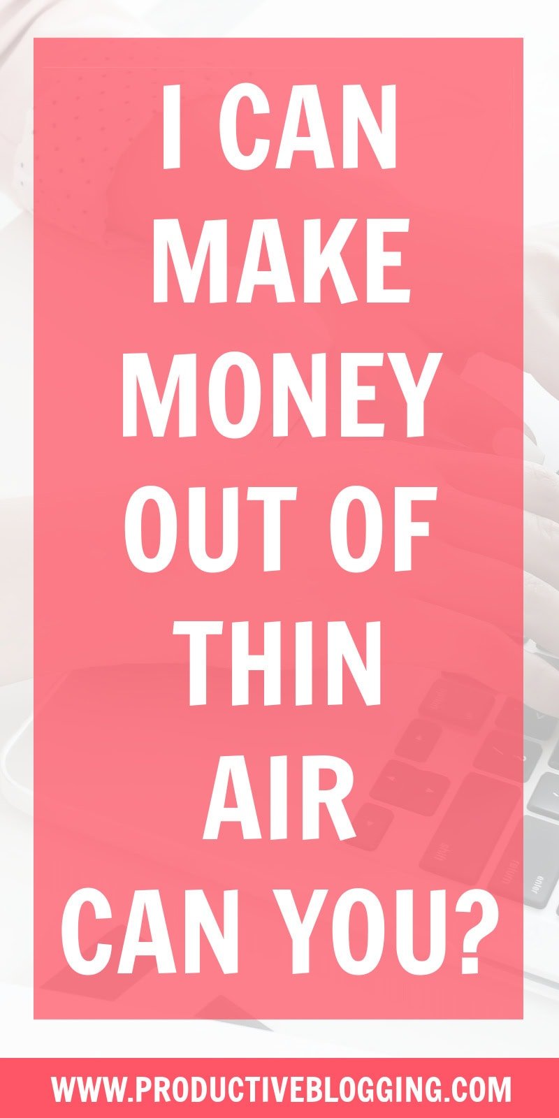 Need a quick injection of cash? Could you 'magic' that amount of money into existence in a few days? Sounds impossible? But here's the thing... I can! Here’s how to make money out of thin air… #makemoneyoutofthinair #makemoneyfromnothing #bloggingsuccess #successfulblogging #blogincome #bloggingincome #digitalproducts #blogmonetization #makemoneyblogging #blog #blogging #bloggers #professionalblogger #problogger #onlinebusinessowner #onlinebusinesssuccess #bloggingtips #productiveblogging