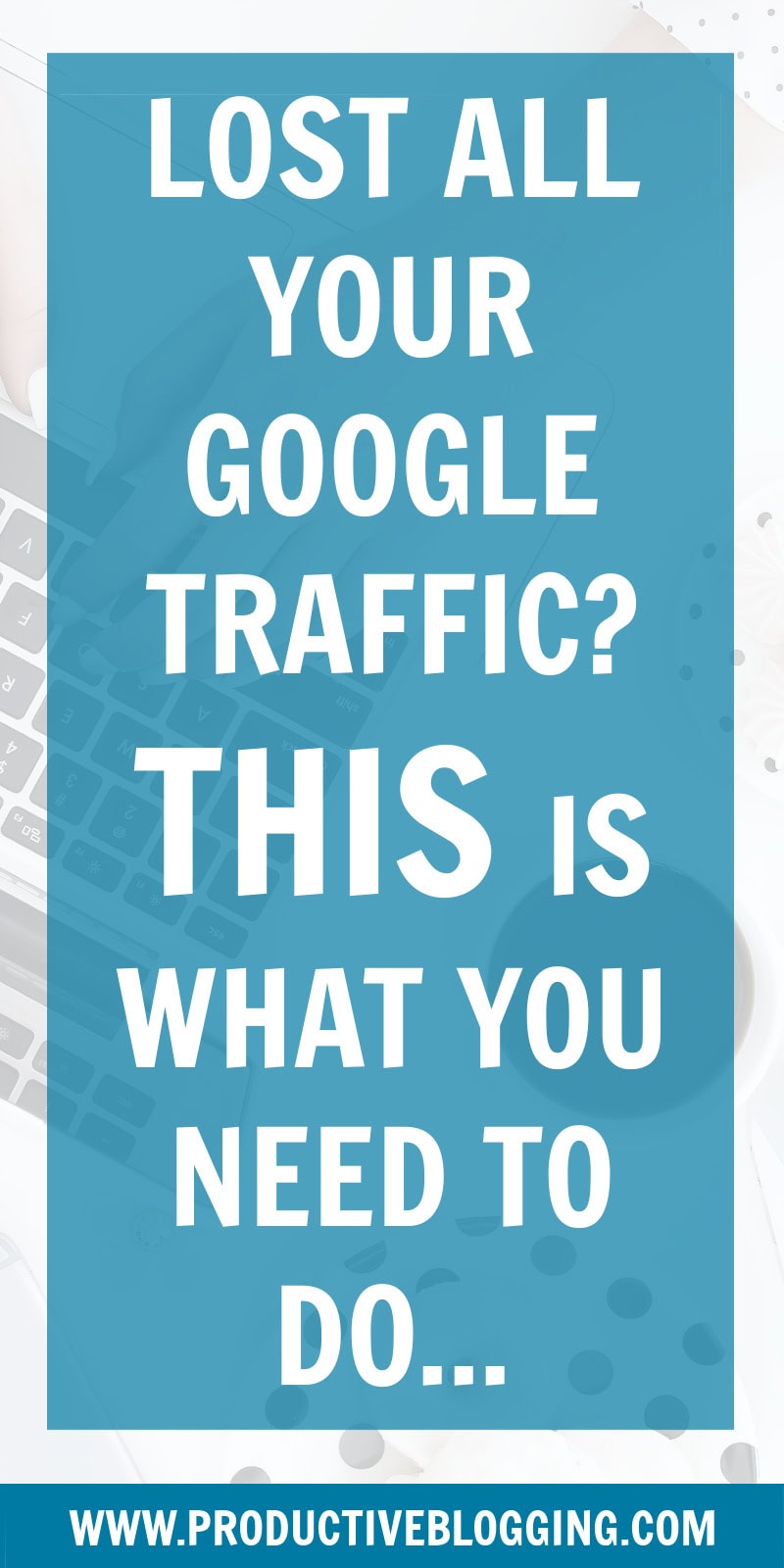 Have you lost all your Google traffic? I have bad news for you. It’s only going to get worse. Here’s what you need to do… #bloggingsuccess #successfulblogging #GoogleSEO #SEOtips #blogSEO #lostgoogletraffic #blogtraffic #blogincome #bloggingincome #digitalproducts #blogmonetization #makemoneyblogging #blog #blogging #bloggers #professionalblogger #problogger #solopreneur #onlinebusiness #onlinebusinessowner #onlinebusinesssuccess #contentmarketing #bloggingbiz #bloggingtips #productiveblogging