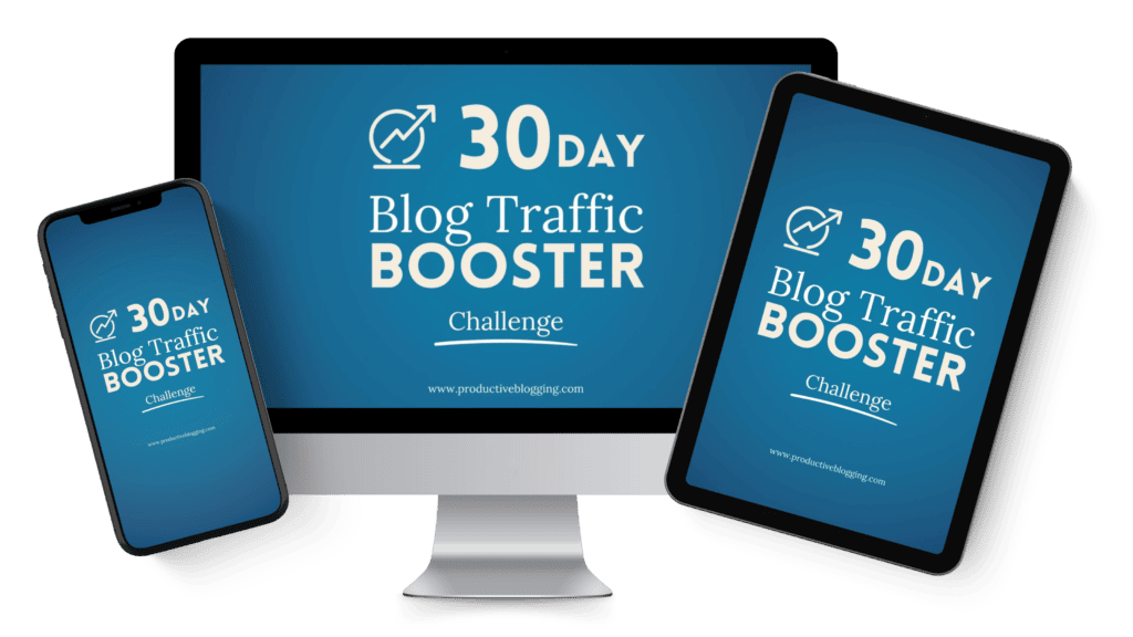 The 30 Day Content Booster Challenge Mockup.