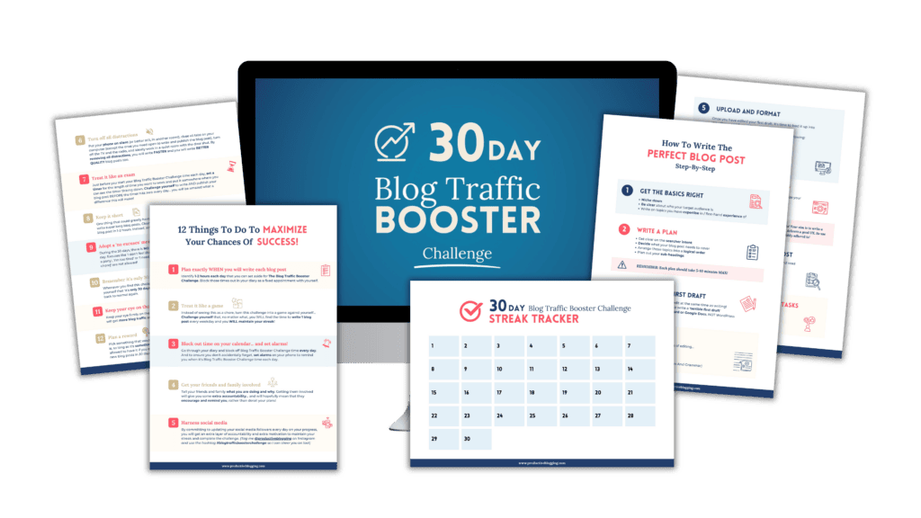 30 Day Blog Traffic Booster Challenge Mockup Image